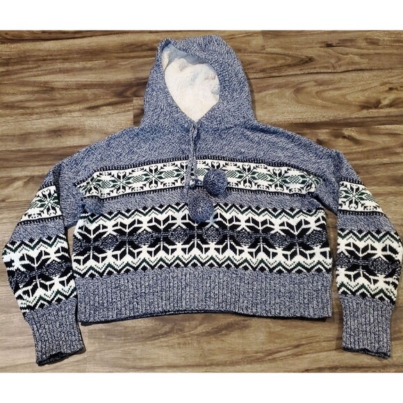 Between Me & You Sweaters - Between Me & You Womens Large Cropped Hooded Sweater Soft